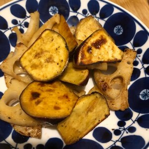 さつま芋と蓮根と豚肉の甘酢炒め